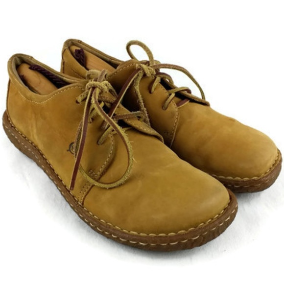 Born Tan Leather Lace Up Oxford Shoe 